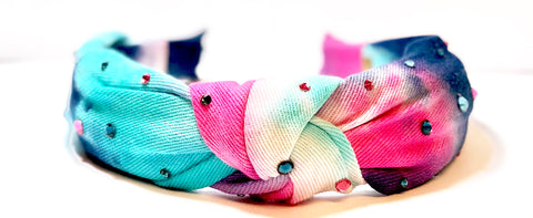 Bari Lynn Bold Tye Dye Twist Knot Headband with Crystals, Bari Lynn, Bari Lynn, Bari Lynn Bold Tye Dye, Bari Lynn Bold Tye Dye Twist Knot Headband with Crystals, Bari Lynn Headband, Bari Lynn