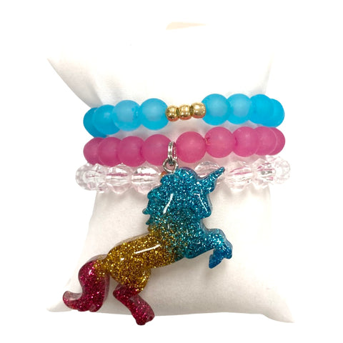 Girls Bracelet Stack - Unicorn Sparkle - Stardust, Good Grace Design Co, Bracelet, Bracelet Stack, Bracelets, Good Grace Designs, Jewelry, Unicorn, Unicorn Bracelet, Unicorn Sparkle - Stardus