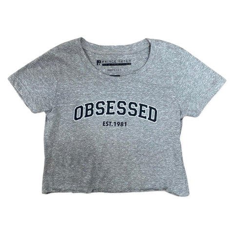 Prince Peter Tween Obsessed Distressed Crop Tee, Prince Peter Collection, cf-size-large-10, cf-size-small-6-7, cf-type-tee, cf-vendor-prince-peter-collection, Crop Tee, Distressed, Distressed
