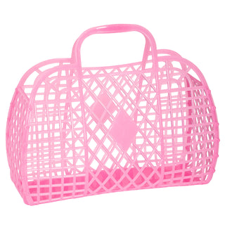 Sun Jellies Large Retro Basket - Neon Pink, Sun Jellies, Jelly Bag, Sun Jellies, Sun Jellies Bag, Sun Jellies Large Retro Basket, Sun Jellies Large Retro Basket - Neon Pink, Sun Jellies Neon 