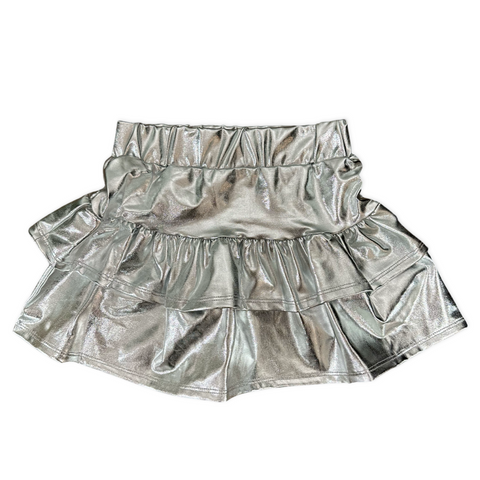 Tweenstyle Silver Tiered Skirt, Tweenstyle, cf-size-12, cf-size-4, cf-type-skirt, cf-vendor-tweenstyle, Made in the USA, Sparkle by Stoopher, Tween Skirt, Tweenstyle, Tweenstyle by Stoopher, 