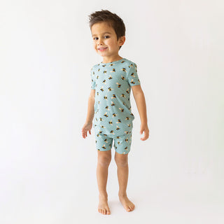 Posh Peanut Spring Bee Basic Short Sleeve & Short Length Pajama, Posh Peanut, Pajama, Pajamas, Posh Peanut, Posh Peanut Basic Loungewear with Shorts, Posh Peanut Loungewear, Posh Peanut Pajam