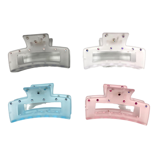 Bari Lynn Swarovski Crystal Frosted Rectangle Claw Clip - 4 Colors, Bari Lynn, Bari Lynn, Bari Lynn Claw Clip, Bari Lynn Hair Clip, Bari Lynn Swarovski Crystal Frosted Rectangle Claw Clip, Cl