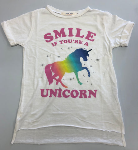Junk Food Smile If You’re A Unicorn Tee, Junkfood Clothing Co, Big Girls Clothing, girls Clothing, junk food, junk food clothing, JunkFood Clothing, little girls Clothing, short sleeve tee,