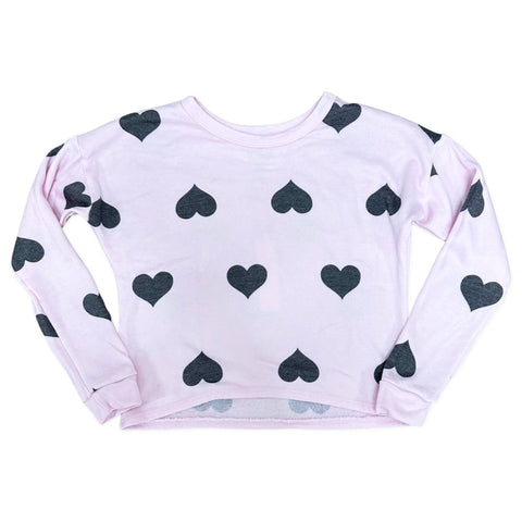 T2Love Heart L/S Pullover, T2Love, Made in the USA, pullover, Sweatshirt, T2 Love, T2Love, Sweatshirt - Basically Bows & Bowties