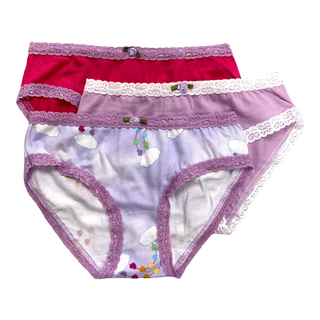 Esme Heart Rainbow 3pc Panty Set, Esme, Els PW 8598, esme, Esme Heart Rainbow, Esme Heart Rainbow 3pc Panty Set, Esme Panty Pack, esme Panty Set, Esme Rainbow, girls underwear, Made in the US