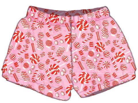 Iscream Peppermint Candy Plush Shorts, iScream, All Things Holiday, Christmas in July, Els PW 5060, Els PW 8258, End of Year, End of Year Sale, Fleece Shorts, Gifts for Tween, Girls Sleep Sho