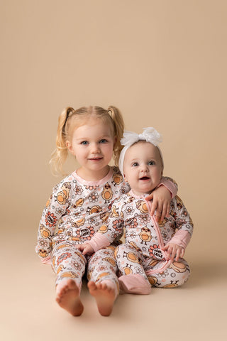 In My Jammers Groovy Chick Zipper Romper, In My Jammers, Bamboo, Bamboo Pajamas, cf-size-12-18-months, cf-size-18-24-months, cf-type-pajamas, cf-vendor-in-my-jammers, Convertible, Convertible