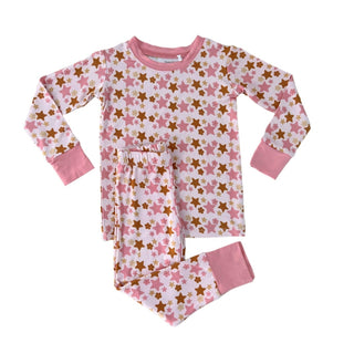 In My Jammers Pink Star L/S 2pc PJ Set, In My Jammers, Bamboo, Bamboo Pajamas, In My Jammers, In My Jammers L/S 2pc PJ Set, In My Jammers Pink Star, Jammers, JAN23, Pajamas, Pink Star, Stars,