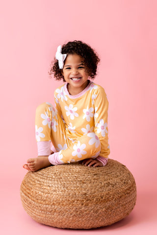 In My Jammers Retro Daisy L/S 2pc PJ Set, In My Jammers, Bamboo, Bamboo Pajamas, Daisy, In My Jammers, In My Jammers L/S 2pc PJ Set, In My Jammers Retro Daisy, Jammers, JAN23, Pajamas, Retro 