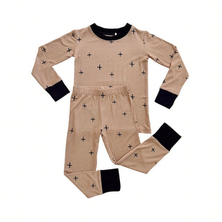 In My Jammers Tan + L/S 2pc PJ Set, In My Jammers, Bamboo, Bamboo Pajamas, cf-size-5t, cf-type-pajamas, cf-vendor-in-my-jammers, CM22, In My Jammers, In My Jammers L/S 2pc PJ Set, In My Jamme
