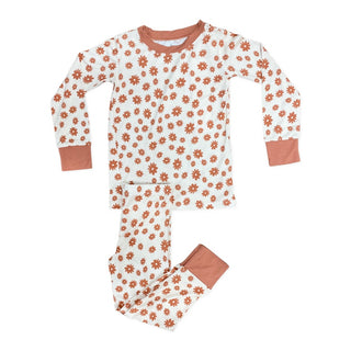 In My Jammers Terracotta Floral L/S 2pc PJ Set, In My Jammers, Bamboo, Bamboo Pajamas, cf-size-3t, cf-size-4t, cf-size-5t, cf-size-6t, cf-type-pajamas, cf-vendor-in-my-jammers, Flowers, In My