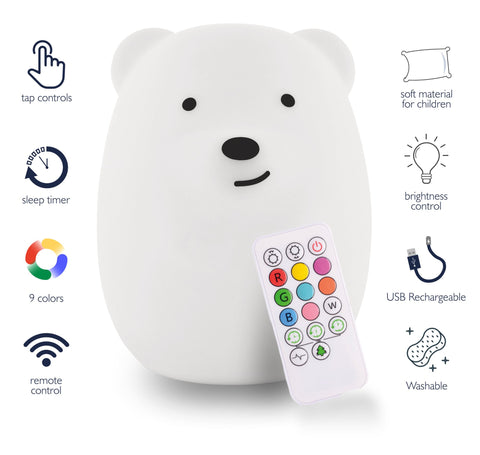 LumiPets with Remote - Bear, LumiWorld, cf-type-toy, cf-vendor-lumiworld, LED Nightlight, Lumi Pet, Lumi Pets, LumieWorld, LumiPet, Lumipet Bear, LumiPets, Lumiworld, Nightlight, Toy - Basica