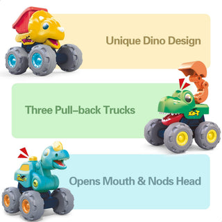 iPlay iLearn Dinosaur Truck Toys - Pull Back Dino Cars, iPlay, iLearn, Dinosaur, Dinosaur Toy, Dinosaur Truck Toys, Dinosaurs, iPlay iLearn, iPlay iLearn Dinosaur Truck Toys, Pull Back Dino C