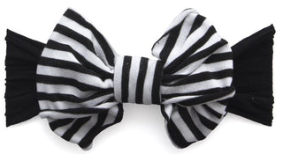Baby Bling Black Stripe Jersey Bow Headband, Baby Bling, Baby Bling, Baby Bling Bows, Baby Bling Headband, Baby Headband, Baby Headbands, Headband, Headband for Baby, Jersey Bow Headband, Mad