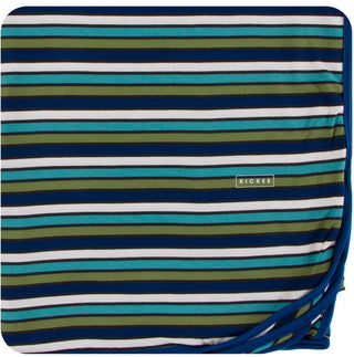 KicKee Pants Botany Grasshopper Stripe Throw Blanket, KicKee Pants, Botany, CM22, KicKee, KicKee Botany, KicKee Pants Botany, KicKee Pants Botany Grasshopper Stripe, KicKee Pants Botany Grass