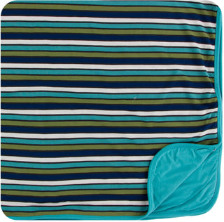 KicKee Pants Botany Grasshopper Stripe Toddler Blanket, KicKee Pants, Botany, CM22, KicKee, KicKee Botany, KicKee Pants Botany, KicKee Pants Botany Grasshopper Stripe, KicKee Pants Botany Gra