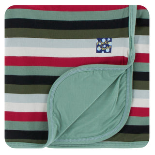 KicKee Pants Christmas Multi Stripe Stroller Blanket, KicKee Pants, All Things Holiday, Christmas in July, CM22, Els PW 5060, Els PW 8258, End of Year, End of Year Sale, KicKee, KicKee Pants 