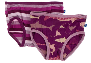 KicKee Pants Coral Stripe & Melody Sharks Girls Underwear Set, KicKee Pants, CM22, Els PW 8598, KicKee, KicKee Girls Underwear, KicKee Oceanography, KicKee Pants, KicKee Pants Coral Stripe & 