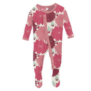 KicKee Pants County Fair Classic Ruffle Footie with Snaps for babies, featuring cow print and soft fabric in 6-9 months size.