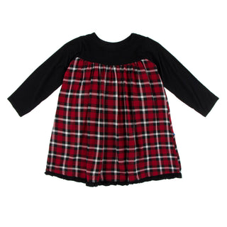 KicKee Pants Crimson 2020 Holiday Plaid Classic L/S Swing Dress, KicKee Pants, All Things Holiday, Classic Long Sleeve Swing Dress, Classic LS SWing Dress, KicKee, KicKee LS Swing Dress, KicK