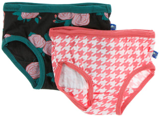 KicKee Pants English Rose Garden & English Rose Houndstooth Girl's Underwear Set, KicKee Pants, Black Friday, CM22, Cyber Monday, Els PW 8258, Els PW 8598, End of Year, End of Year Sale, Engl