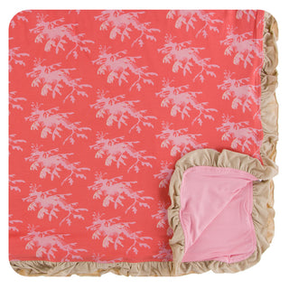 KicKee Pants English Rose Leafy Sea Dragon Ruffle Toddler Blanket, KicKee Pants, CM22, KicKee, KicKee Oceanography, KicKee Pants, KicKee Pants English Rose Leafy Sea Dragon, KicKee Pants Engl