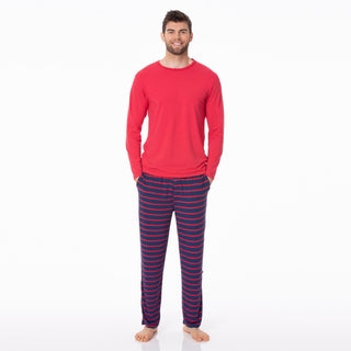 KicKee Pants Everyday Heroes Navy Stripe Men's Pajama Pants, KicKee Pants, CM22, Everyday Heroes, KicKee, KicKee Pants Everyday Heroes, KicKee Pants Everyday Heroes Navy Stripe, KicKee Pants 