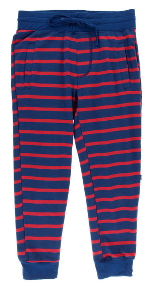 KicKee Pants Everyday Heroes Navy Stripe Performance Jersey Tapered Pants, KicKee Pants, CM22, KicKee, KicKee Pants, KicKee Pants Everyday Heroes, KicKee Pants Everyday Heroes Navy Stripe, Ki