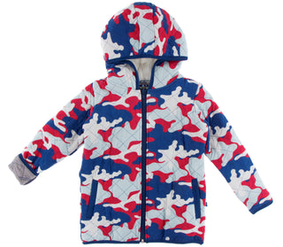 KicKee Pants Everyday Heroes Quilted Jacket with Sherpa Lined Hood, KicKee Pants, CM22, KicKee, KicKee Pants, KicKee Pants Everyday Heroes, KicKee Pants Everyday Heroes Navy Stripe, KicKee Pa