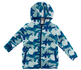 KicKee Pants Everyday Heroes Quilted Jacket with Sherpa Lined Hood, KicKee Pants, CM22, KicKee, KicKee Pants, KicKee Pants Everyday Heroes, KicKee Pants Everyday Heroes Navy Stripe, KicKee Pa