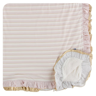 KicKee Pants Everyday Heroes Sweet Stripe Sherpa-Lined Double Ruffle Toddler Blanket, KicKee Pants, CM22, KicKee, KicKee Pants Everyday Heroes, KicKee Pants Everyday Heroes Sweet Stripe, KicK