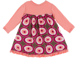KicKee Pants Falcon Agate Slices L/S Swing Dress, KicKee Pants, Agate Slice, Black Friday, cf-size-2t, cf-size-4t, cf-size-small-6-8, cf-size-xsmall-5-6, cf-type-dress, cf-vendor-kickee-pants