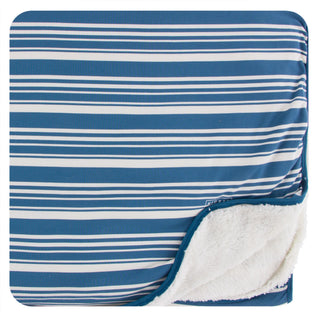 KicKee Pants Fishing Stripe Sherpa-Lined Throw Blanket, KicKee Pants, KicKee, KicKee Pants, KicKee Pants Fish and Wildlife, KicKee Pants Fishing Stripe, KicKee Pants Fishing Stripe Sherpa-Lin