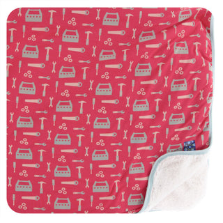 KicKee Pants Flag Red Construction Sherpa-Lined Toddler Blanket, KicKee Pants, CM22, KicKee, KicKee Pants Everyday Heroes, KicKee Pants Flag Red Construction, KicKee Pants Flag Red Constructi