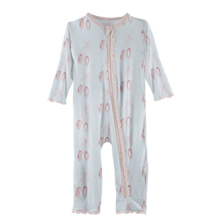 KicKee Pants Fresh Air Ballet Muffin Ruffle Coverall with Zipper, KicKee Pants, CM22, Coverall, Coverall with Zipper, Coveralls, Fitted Coverall, KciKee Coverall, KicKee, KicKee Coverall, Kic