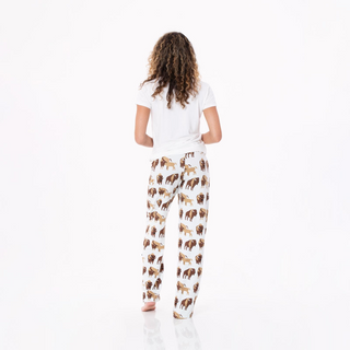 KicKee Pants Fresh Air Bison Women's S/S Loosey Goosey Tee & Pajama Pants Set, KicKee Pants, CM22, Fresh Air Bison, KicKee, KicKee Pants, KP Road Trip, Shorts - Basically Bows & Bowties