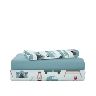 KicKee Pants Fresh Air Camping Twin Sheet Set, KicKee Pants, CM22, Fresh Air Camping, KicKee, KicKee Pants, KP Road Trip, Sheet Set, Twin Sheet Set, Twin Sheet Set - Basically Bows & Bowties