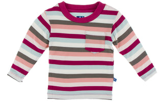 KicKee Pants Geology Stripe L/S Easy Fit Crew Neck Tee with Pocket, KicKee Pants, Black Friday, cf-size-small-6-8, cf-type-long-sleeve-tee, cf-vendor-kickee-pants, CM22, Cyber Monday, Els PW 
