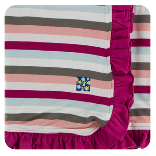 KicKee Pants Geology Stripe Ruffle Stroller Blanket, KicKee Pants, Black Friday, CM22, Cyber Monday, Els PW 8258, End of Year, End of Year Sale, Geology Striope, KicKee, KicKee Pants, KicKee 