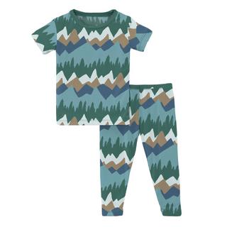 KicKee Pants Glacier Mountains S/S Pajama Set, KicKee Pants, CM22, Glacier Mountains, KicKee, KicKee Pants, KicKEe Pants Pajama Set, KicKee Pants Pajama set with Pants, KicKee Pants S/S Pajam