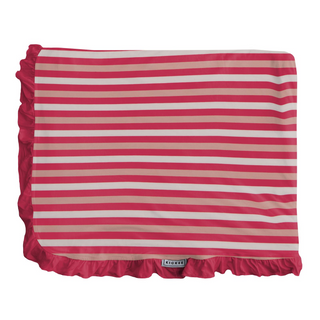 KicKee Pants Hopscotch Stripe Ruffle Double Layer Throw Blanket, KicKee Pants, CM22, KicKee, KicKee Pants, KicKee Pants First Day of School, KicKee Pants Hopscotch Stripe, KicKee Pants Hopsco