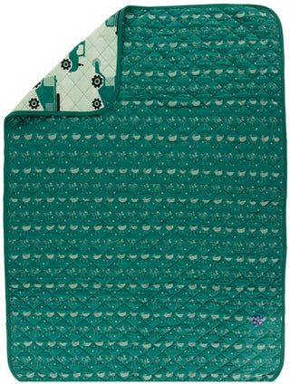 KicKee Pants Ivy Chickens / Pistachio Tractors and Wheat Quilted Toddler Blanket, KicKee Pants, CM22, KicKee, KicKee Pants, KicKee Pants Agriculture, KicKee Pants Ivy Chickens, KicKee Pants I