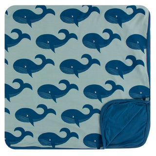 KicKee Pants Jade Whales Toddler Blanket, KicKee Pants, CM22, KicKee, KicKee Oceanography, KicKee Pants, KicKee Pants Jade Whales, KicKee Pants Jade Whales Toddler Blanket, KicKee Pants Ocean