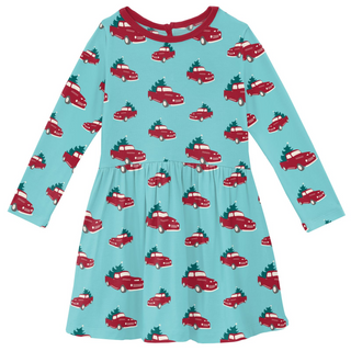 KicKee Pants L/S Twirl Dress, KicKee Pants, All Things Holiday, Christmas, KicKee, KicKee Pants, KicKee Pants Holiday, KP Winter Celebrations 2022, Winter Celebrations, Winter Wonderland, Dre