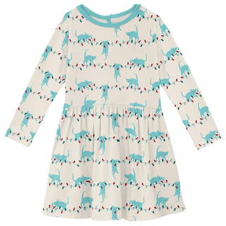 KicKee Pants L/S Twirl Dress, KicKee Pants, All Things Holiday, Christmas, KicKee, KicKee Pants, KicKee Pants Holiday, KP Winter Celebrations 2022, Winter Celebrations, Winter Wonderland, Dre