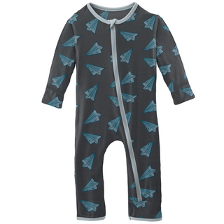 KicKee Pants Lined Paper Airplanes Coverall with Zipper, KicKee Pants, CM22, Coverall, Coverall with Zipper, Coveralls, Fitted Coverall, KciKee Coverall, KicKee, KicKee Coverall, KicKee Pants