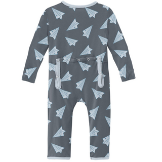 KicKee Pants Lined Paper Airplanes Coverall with Zipper, KicKee Pants, CM22, Coverall, Coverall with Zipper, Coveralls, Fitted Coverall, KciKee Coverall, KicKee, KicKee Coverall, KicKee Pants