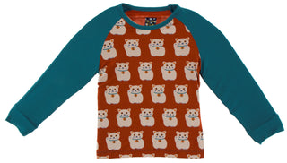 KicKee Pants Lucky Cat Fitted Raglan Tee, KicKee Pants, Black Friday, CM22, Cyber Monday, Els PW 8258, End of Year, End of Year Sale, Fitted Raglan Tee, KicKee, KicKee Pants, KicKee Pants Luc