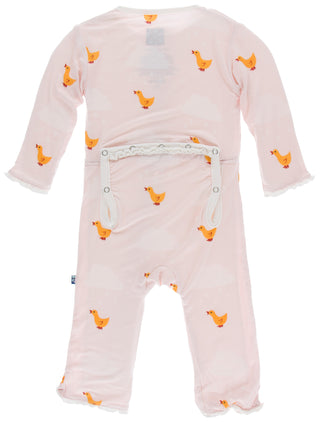 KicKee Pants Macaroon Puddle Duck Muffin Ruffle Coverall with Zipper, KicKee Pants, Black Friday, CM22, Coverall with Zipper, Cyber Monday, Els PW 8258, End of Year, End of Year Sale, KicKee,